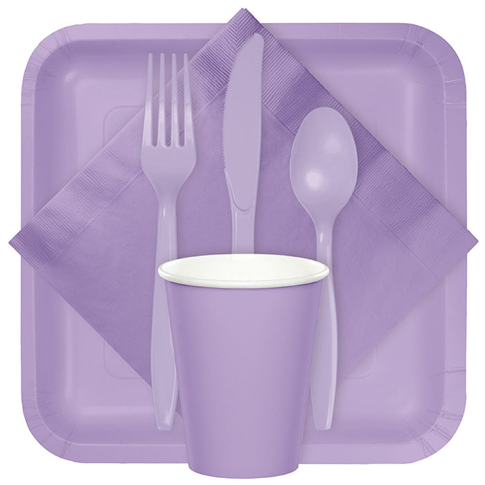 Luscious Lavender Purple Plastic Knives, 24 ct Party Supplies