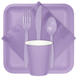 Luscious Lavender Dinner Napkins 3Ply 1/4Fld, 25 ct Party Supplies