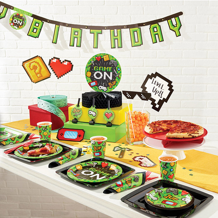 Striscione Compleanno Creative Converting 10x7 Cm | Happy Birthday Con Gatto E Stelline Blu