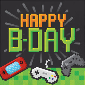 Video Game Party Birthday Napkins, 16 ct by Creative Converting