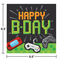 Video Game Party Birthday Napkins, 16 ct Party Decoration