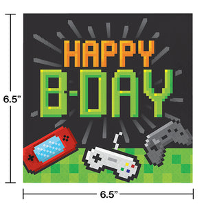 Video Game Party Birthday Napkins, 16 ct Party Decoration