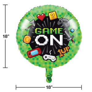 Gaming Party Metallic Balloon 18" Party Decoration