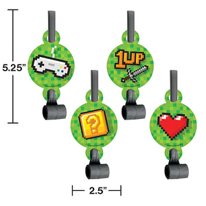 Gaming Party Blowouts W/ Med, 8 ct Party Decoration