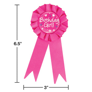 Birthday Girl Award Ribbon Party Decoration