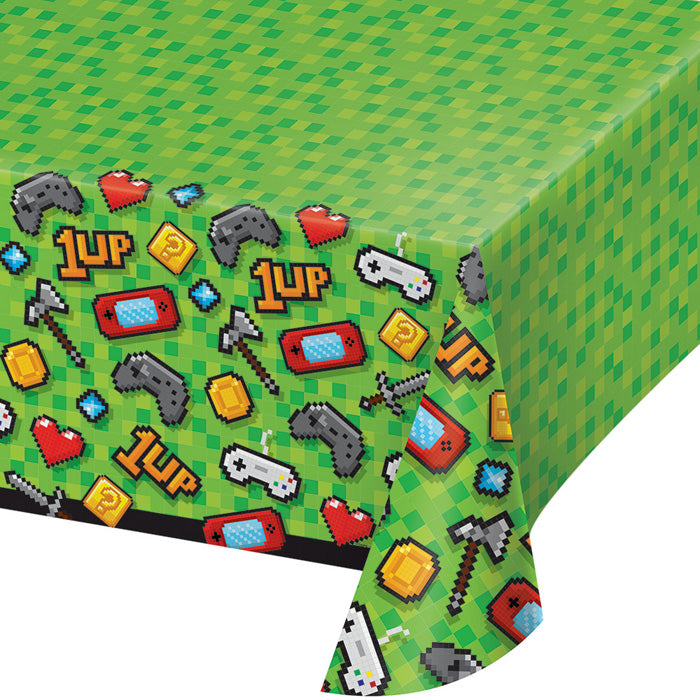 Gaming Party Plastic Tablecover All Over Print, 54" X 102" by Creative Converting