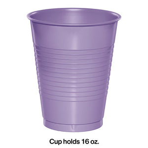 Luscious Lavender Plastic Cups, 20 ct Party Decoration