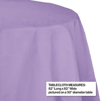 Luscious Lavender Round Polylined TIssue Tablecover, 82