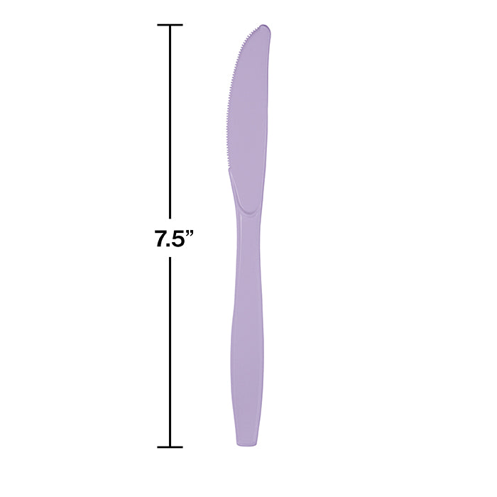 Luscious Lavender Purple Plastic Knives, 24 ct Party Decoration