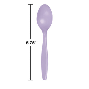 Luscious Lavender Purple Plastic Spoons, 24 ct Party Decoration