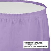 Luscious Lavender Plastic Tableskirt, 14' X 29
