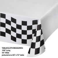 Black And White Check Paper Table Cover, 54