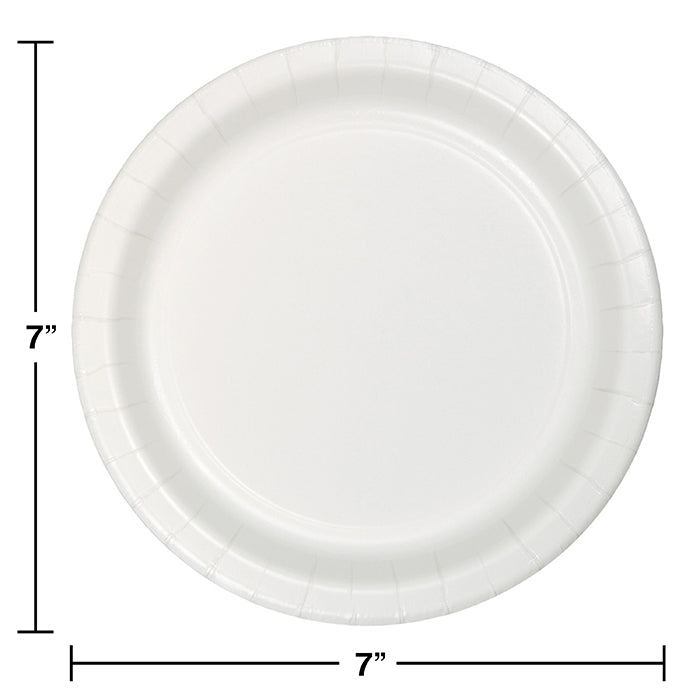 White Dessert Plate, 75 ct