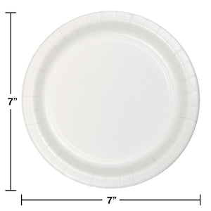 White Dessert Plate, 75 ct Party Decoration
