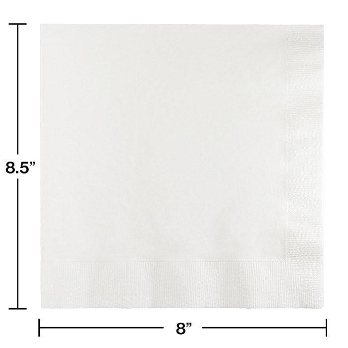 White Dinner Napkins 3Ply 1/4Fld (25/Pkg)