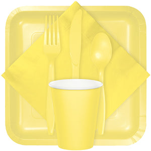 Mimosa Yellow Assorted Plastic Cutlery, 24 ct Party Supplies