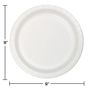 White Dinner Plate, 8 ct Party Decoration