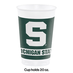 Michigan State University 20 Oz Plastic Cups, 8 ct Party Decoration