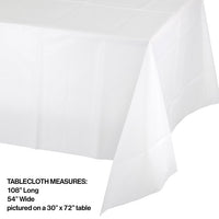 White Plastic Tablecover 54