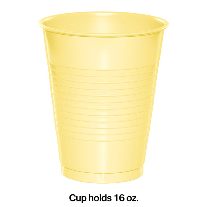 Mimosa Yellow 16 Oz Plastic Cups (20/Pkg)