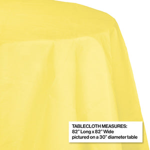 Mimosa Round Polylined TIssue Tablecover, 82" Party Decoration