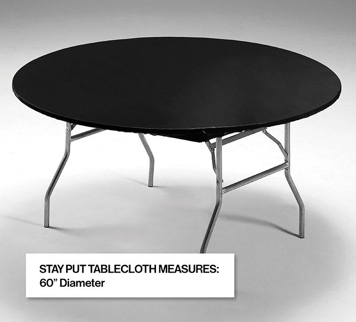Stay Put Tablecover Black, 60"