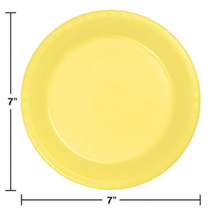 Mimosa Yellow Plastic Dessert Plates, 20 ct Party Decoration