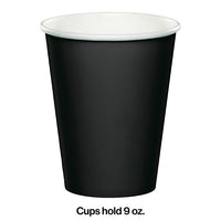 Black Velvet Hot/Cold Paper Cups 9 Oz., 8 ct Party Decoration