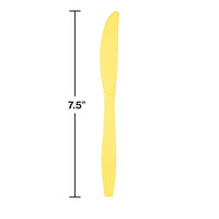 Mimosa Yellow Plastic Knives, 24 ct Party Decoration