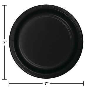 Black Dessert Plates, 8 ct Party Decoration