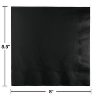 Black Velvet Dinner Napkins 3Ply 1/4Fld (25/Pkg)