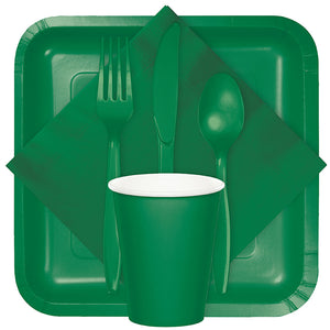 Emerald Green Dinner Napkins 2Ply 1/8Fld, 50 ct Party Supplies