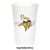 Minnesota Vikings Plastic Cup, 20Oz, 8 ct