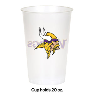 Minnesota Vikings Plastic Cup, 20Oz, 8 ct Party Decoration