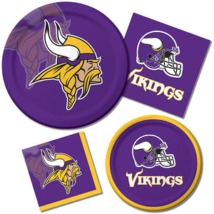 Minnesota Vikings Paper Plates, 8 ct Party Supplies