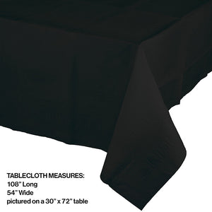 Black Velvet Plastic Tablecover 54" X 108" Party Decoration