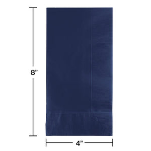 Navy Dinner Napkins 2Ply 1/8Fld, 50 ct Party Decoration