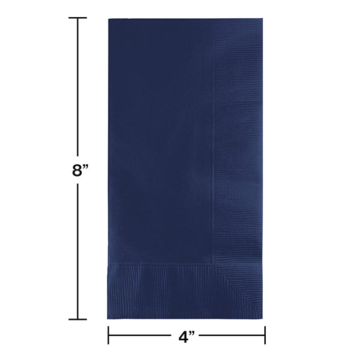 Navy Dinner Napkins 2Ply 1/8Fld 100/Pkg