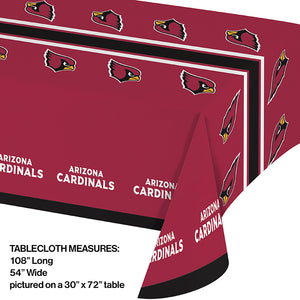 Arizona Cardinals Plastic Table Cover, 54" x 102" Party Decoration