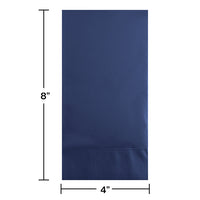 Navy Guest Towel, 3 Ply (16/Pkg)
