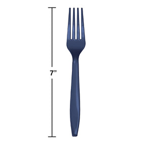 Navy Blue Plastic Forks, 50 ct Party Decoration