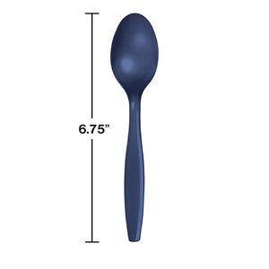Navy Blue Plastic Spoons, 50 ct Party Decoration