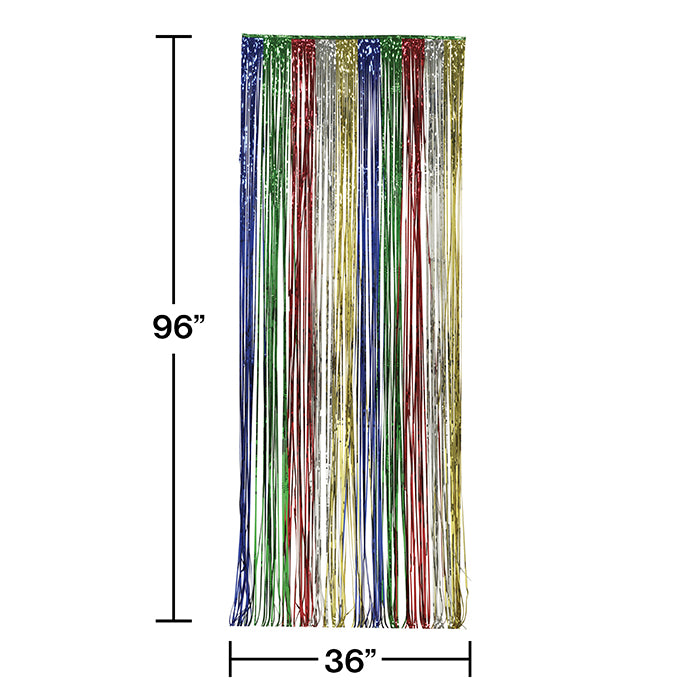 Foil Door Curtain Multicolor, 8'X3'