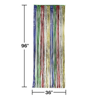 Foil Door Curtain Multicolor, 8'X3'