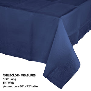 Navy Tablecover 54"X 108" Polylined Tissue Party Decoration