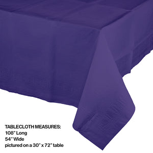 Purple Tablecover 54"X 108" Polylined Tissue Party Decoration