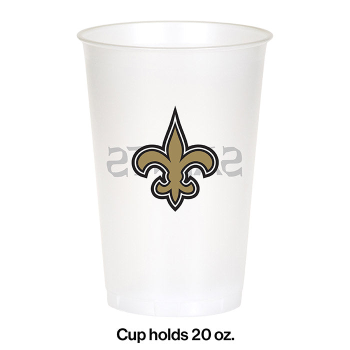New Orleans Saints Plastic Cup, 20Oz, 8 ct