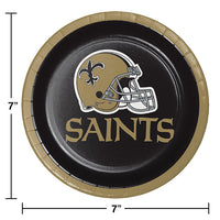 New Orleans Saints Dessert Plate, 8 ct Party Decoration