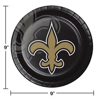 New Orleans Saints Paper Plates, 8 ct Party Decoration