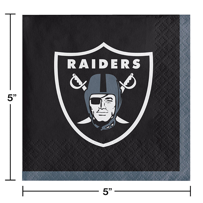 Las Vegas Raiders Beverage Napkins, 16 ct Party Decoration